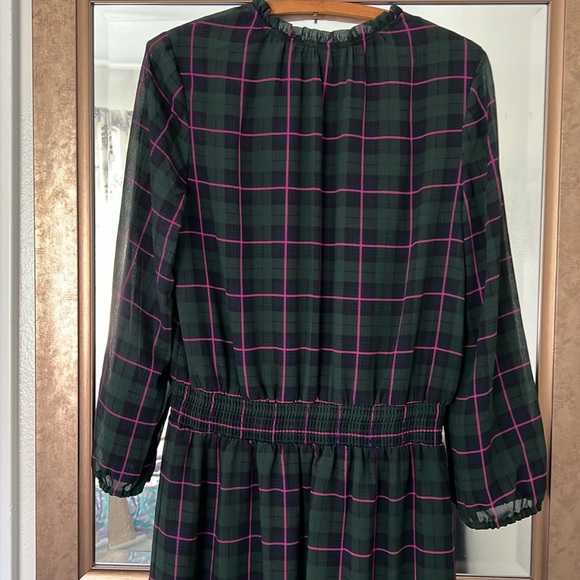 J Crew Plaid Fall Midi Dress - Picture 7 of 7
